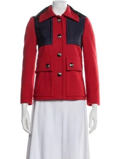 Pre-owned Miu Miu 2014 Wool Jacket In Red