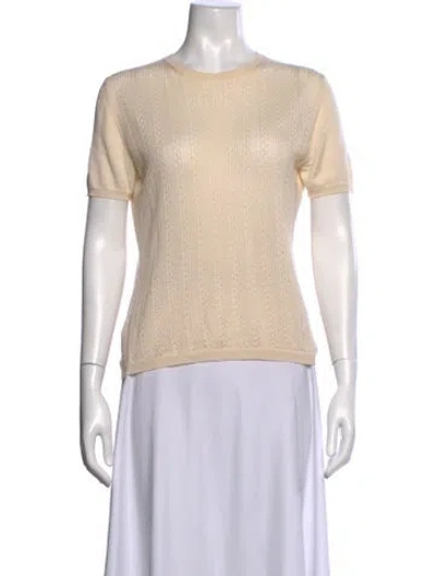 Pre-owned Miu Miu 2014 Wool Top In Neutrals