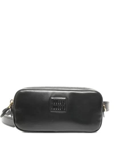 Pre-owned Miu Miu 2015-2025 Logo Belt Bag In Black
