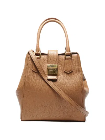 Pre-owned Miu Miu 2015-2025 Top Handle Bag In Brown