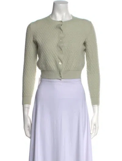 Pre-owned Miu Miu 2015 Crew Neck Sweater In Green