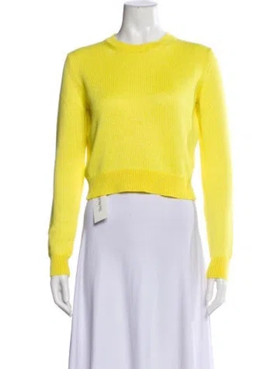 Pre-owned Miu Miu 2015 Crew Neck Sweater In Yellow