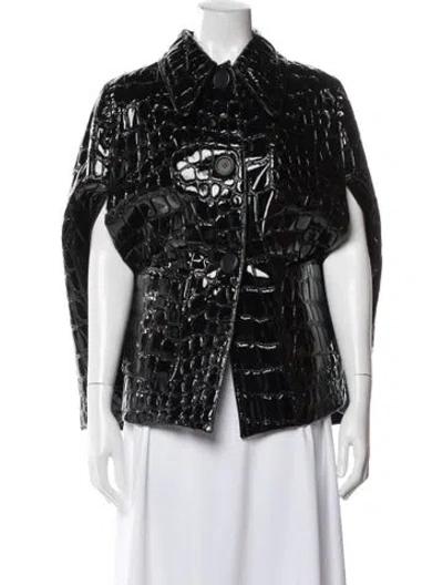 Pre-owned Miu Miu 2015 Faux Leather Jacket W/ Tags In Black