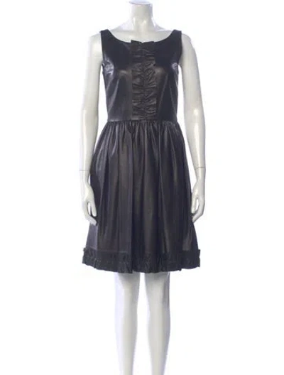 Pre-owned Miu Miu 2015 Mini Dress In Blue