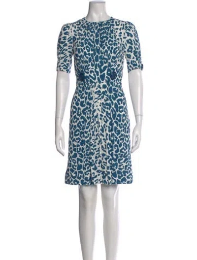 Pre-owned Miu Miu 2015 Mini Dress In Blue