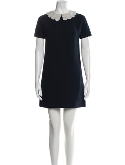 Pre-owned Miu Miu 2015 Mini Dress In Blue