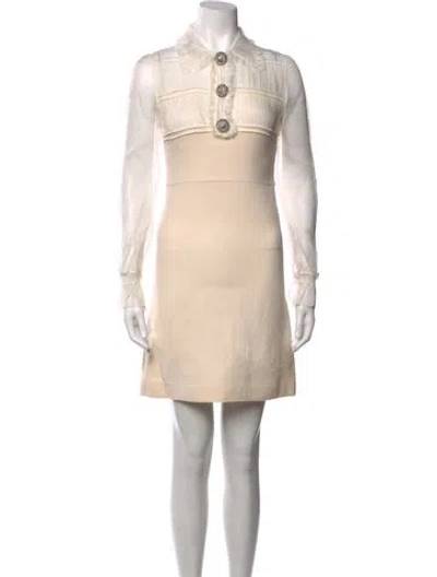 Pre-owned Miu Miu 2015 Mini Dress In Gold/metallic