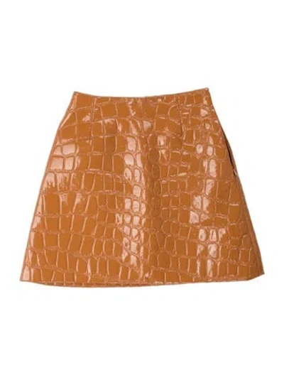 Pre-owned Miu Miu 2015 Mini Skirt In Brown