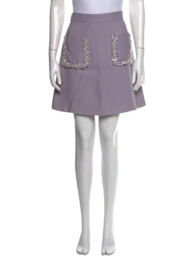 Pre-owned Miu Miu 2015 Mini Skirt In Purple