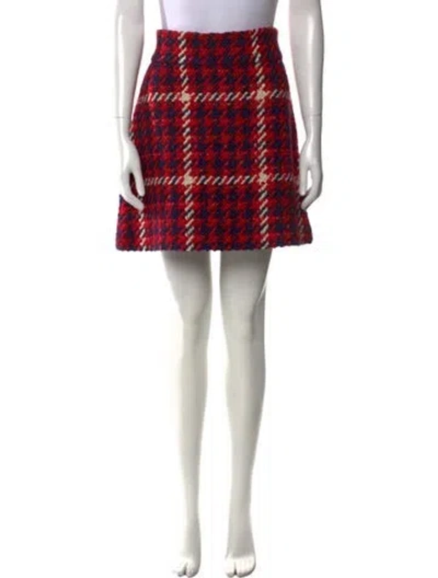 Pre-owned Miu Miu 2015 Mini Skirt In Red
