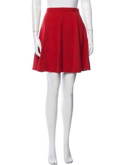 Pre-owned Miu Miu 2015 Mini Skirt In Red