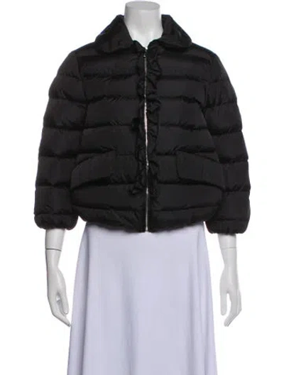 Pre-owned Miu Miu 2015 Nylon Down Jacket In Black