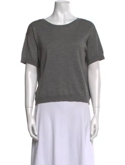 Pre-owned Miu Miu 2015 Scoop Neck Sweater In Gray