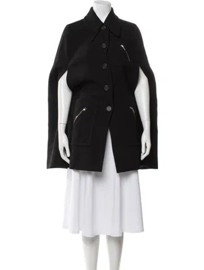 Pre-owned Miu Miu 2015 Virgin Wool Coat In Black