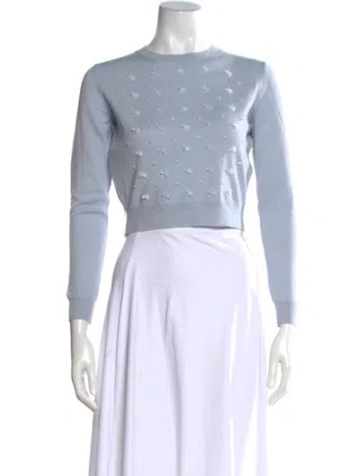 Pre-owned Miu Miu 2015 Virgin Wool Sweater In Blue
