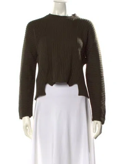 Pre-owned Miu Miu 2015 Virgin Wool Sweater In Green