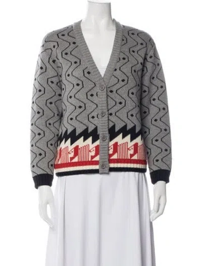 Pre-owned Miu Miu 2015 Virgin Wool Sweater In Multicolor