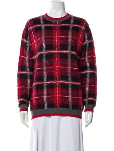 Pre-owned Miu Miu 2015 Virgin Wool Sweater In Red