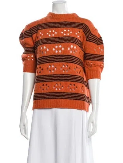 Pre-owned Miu Miu 2015 Wool Sweater In Orange