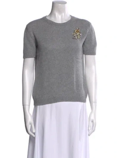 Pre-owned Miu Miu 2016 Cashmere Sweater In Gray