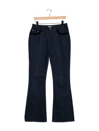 Pre-owned Miu Miu 2016 Flared Jeans In Blue
