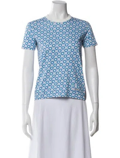 Pre-owned Miu Miu 2016 Graphic Print T-shirt In White