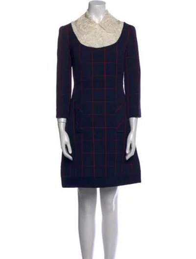 Pre-owned Miu Miu 2016 Knee-length Dress In Blue