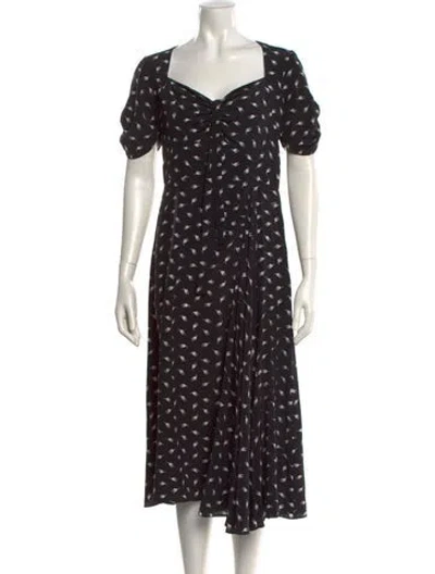 Pre-owned Miu Miu 2016 Midi Length Dress In Black