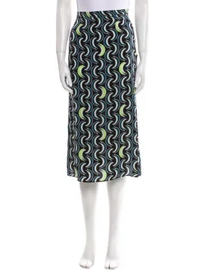 Pre-owned Miu Miu 2016 Midi Length Skirt In Blue