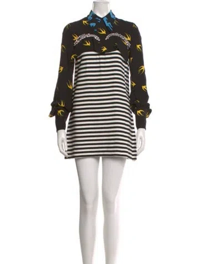 Pre-owned Miu Miu 2016 Mini Dress In Black