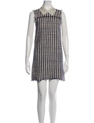 Pre-owned Miu Miu 2016 Mini Dress In Blue