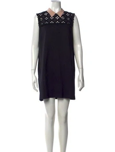 Pre-owned Miu Miu 2016 Mini Dress In Blue