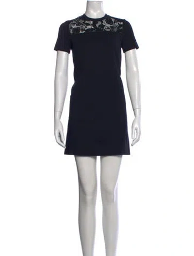 Pre-owned Miu Miu 2016 Mini Dress In Blue