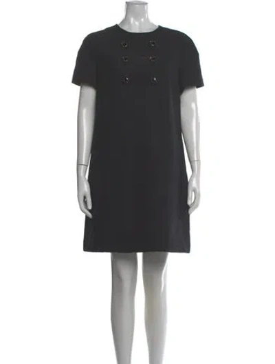 Pre-owned Miu Miu 2016 Mini Dress In Gray