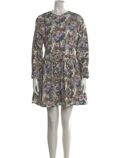 Pre-owned Miu Miu 2016 Mini Dress In Neutral