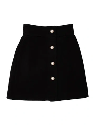 Pre-owned Miu Miu 2016 Mini Skirt In Black