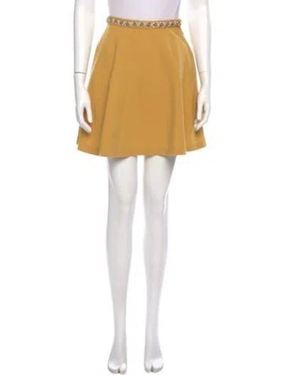 Pre-owned Miu Miu 2016 Mini Skirt In Yellow