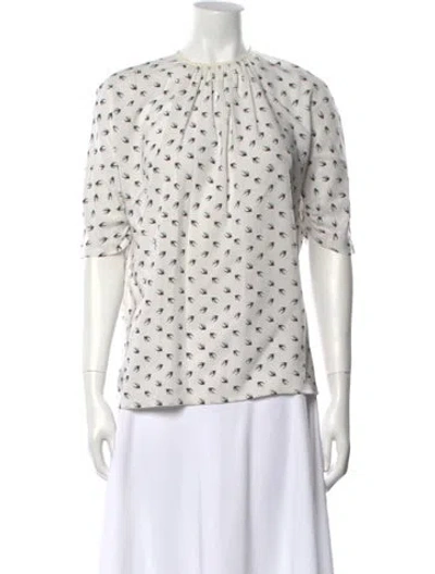 Pre-owned Miu Miu 2016 Silk Blouse In Neutral