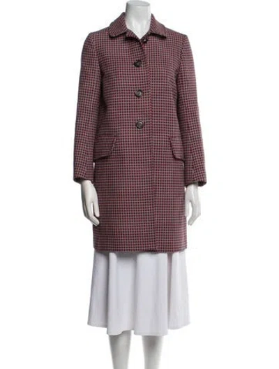 Pre-owned Miu Miu 2016 Virgin Wool Evening Jacket In Red