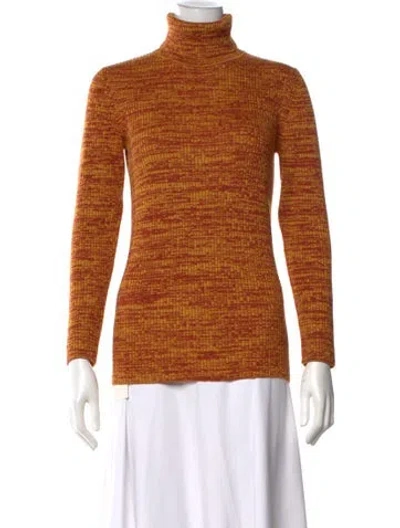 Pre-owned Miu Miu 2016 Virgin Wool Sweater In Orange