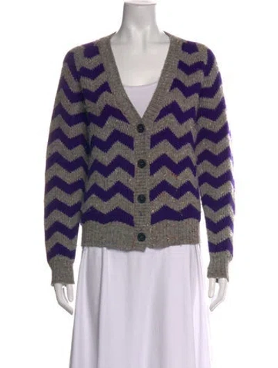 Pre-owned Miu Miu 2016 Virgin Wool Sweater In Purple