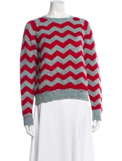 Pre-owned Miu Miu 2016 Virgin Wool Sweater In Red