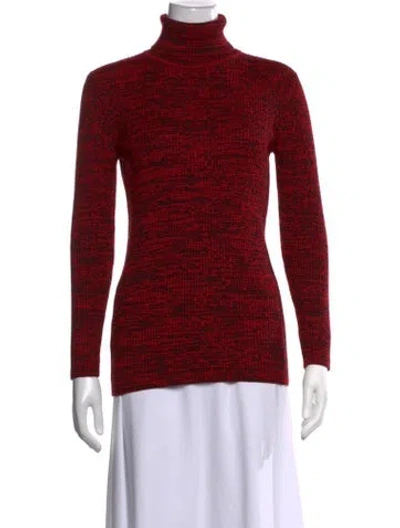 Pre-owned Miu Miu 2016 Virgin Wool Top In Red