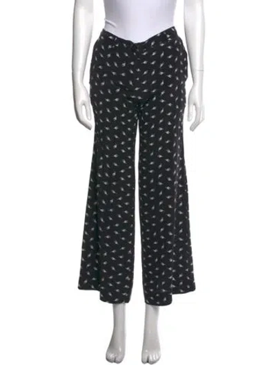 Pre-owned Miu Miu 2016 Wide Leg Pants In Black