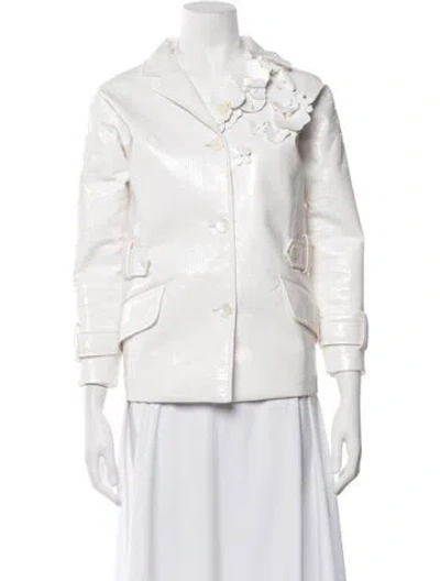 Pre-owned Miu Miu 2017 Blazer In White