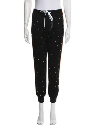 Pre-owned Miu Miu 2017 Crystal Embellishments Sweatpants In Black