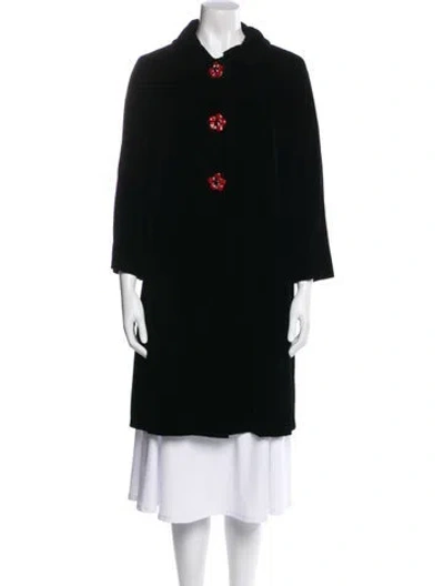 Pre-owned Miu Miu 2017 Faux Fur Faux Fur Coat In Black