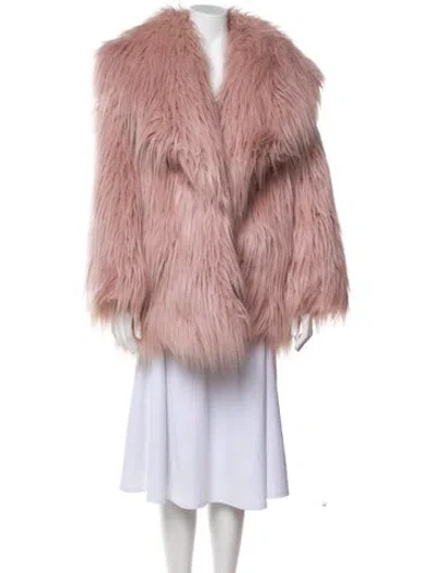 Pre-owned Miu Miu 2017 Faux Fur Faux Fur Jacket In Pink