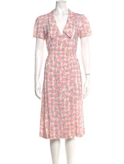 Pre-owned Miu Miu 2017 Midi Length Dress In Pink
