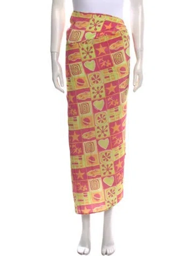 Pre-owned Miu Miu 2017 Midi Length Skirt In Pink